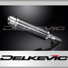 Honda NC750S 2014-2020 350mm Round Carbon Exhaust Silencer Can Kit