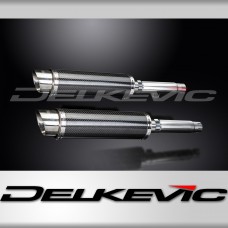 HONDA CB450 K3-K7 1970-1974 350mm CARBON ROUND BSAU SILENCER EXHAUST KIT