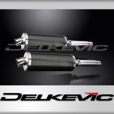 HONDA CB450 K3-K7 1970-1974 350mm OVAL CARBON BSAU SILENCER EXHAUST KIT