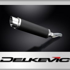 HONDA CB500 CB500S SPORT 94-03 350mm ROUND CARBON BSAU SILENCER EXHAUST KIT