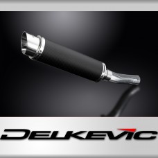 Honda CB500F 2016-2023 350mm CARBON ROUND BSAU SILENCER EXHAUST KIT 