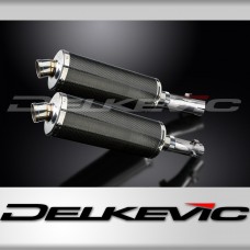 HONDA CB1300DC X-4 1997-2003 350mm OVAL CARBON BSAU SILENCER EXHAUST KIT