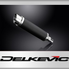 ROYAL ENFIELD HIMALAYAN 410 2016-2024 350mm CARBON ROUND SILENCER EXHAUST KIT