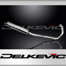 XSR700 2015-2021 / OVAL 450mm (18 inch) SILENCER 2-1 COMPLETE SYSTEM 304 STAINLESS STEEL