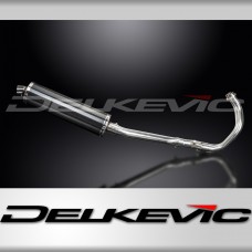 XSR700 2015-2021 / OVAL 450mm (18 inch) CARBON FIBRE SILENCER 2-1 COMPLETE SYSTEM