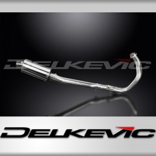 XSR700 2015-2021 / SS70 OVAL 225mm (9 inch) SILENCER 2-1 COMPLETE SYSTEM 304 STAINLESS STEEL