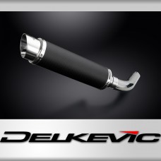 HONDA VFR800Fi 1998-2001 350mm ROUND CARBON BSAU SILENCER EXHAUST KIT