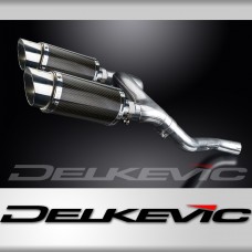 HONDA VFR800 VTEC 2002-2013 200mm ROUND CARBON SILENCER EXHAUST KIT