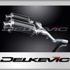 HONDA VFR800 VTEC 2002-2013 225mm OVAL CARBON SILENCER EXHAUST KIT