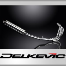 KAWASAKI ZRX1100 ZRX1200 97-07 4-1 EXHAUST 450mm STAINLESS OVAL BSAU SILENCER