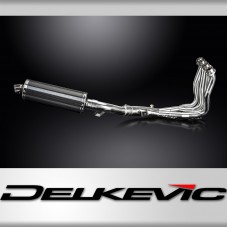 YAMAHA FZ1 FAZER FZ1S 06-15 FULL 4-1 EXHAUST 350mm CARBON OVAL BSAU SILENCER