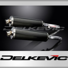 KAWASAKI ZR1100B ZEPHYR 1996-97 450mm OVAL CARBON BSAU SILENCER EXHAUST KIT