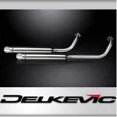 HONDA VT750 SHADOW SPIRIT 08-18 FULL 2-2 EXHAUST 550mm CUSTOM SILENCER SLASH CUT