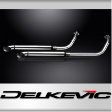 HONDA VT750 SHADOW SPIRIT 08-18 FULL 2-2 EXHAUST 550mm CUSTOM SILENCER TURN OUT