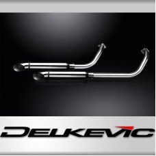 HONDA VT750 SHADOW SPIRIT 08-18 FULL 2-2 EXHAUST 410mm CUSTOM SILENCER TURN OUT