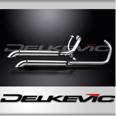 YAMAHA XV125 XV250 VIRAGO 88-17 FULL 2-2 EXHAUST 550mm CUSTOM SILENCER TURN OUT