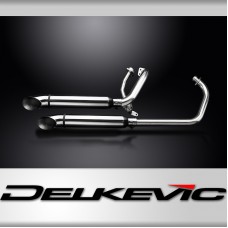 YAMAHA XV125 XV250 VIRAGO 88-17 FULL 2-2 EXHAUST 410mm CUSTOM SILENCER TURN OUT