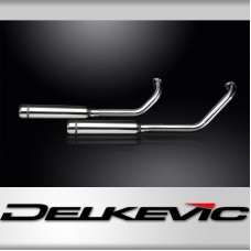 KAWASAKI VN900 06-16 FULL 2-2 EXHAUST SYSTEM 410mm CUSTOM SILENCER BULL NOSE