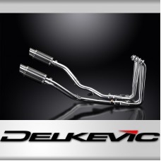 YAMAHA FJR1300 01-05 DECAT FULL 4-2 EXHAUST 200mm CARBON ROUND SILENCERS