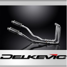 YAMAHA FJR1300 01-05 DECAT FULL 4-2 EXHAUST 225mm CARBON OVAL SILENCERS