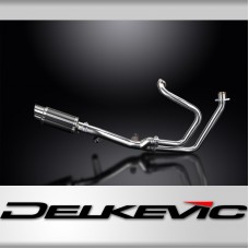 HONDA NT650V DEAUVILLE 98-05 200mm CARBON ROUND SILENCER FULL EXHAUST SYSTEM