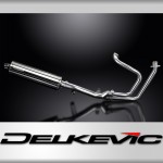 HONDA NT650V DEAUVILLE 98-05 OVAL 450mm STAINLESS SILENCER FULL EXHAUST SYSTEM