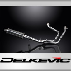 HONDA NT650V DEAUVILLE 98-05 OVAL 350mm CARBON SILENCER FULL EXHAUST SYSTEM