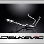 HONDA NT650V DEAUVILLE 98-05 OVAL 225mm STAINLESS SILENCER FULL EXHAUST SYSTEM