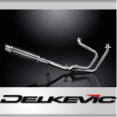 HONDA NT650V DEAUVILLE 98-05 ROUND 350mm CARBON SILENCER FULL EXHAUST SYSTEM