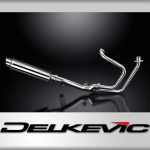 HONDA NT650V DEAUVILLE 98-05 ROUND 350mm STAINLESS SILENCER FULL EXHAUST SYSTEM
