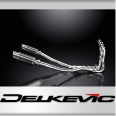 KAWASAKI ZZR1400 08-11 4-2 EXHAUST SYSTEM 200mm CARBON ROUND SILENCERS