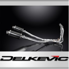 KAWASAKI ZZR1400 08-11 4-2 EXHAUST SYSTEM 225mm CARBON OVAL SILENCERS