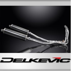 KAWASAKI ZZR1400 08-11 4-2 EXHAUST SYSTEM 450mm CARBON OVAL BSAU SILENCERS