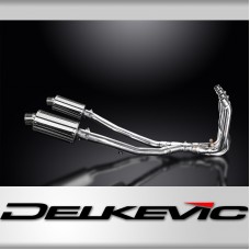 KAWASAKI ZZR1400 08-11 4-2 EXHAUST SYSTEM 225mm STAINLESS OVAL SILENCERS