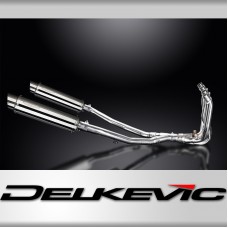 KAWASAKI ZZR1400 08-11 4-2 EXHAUST SYSTEM 350mm STAINLESS ROUND SILENCER BSAU SI