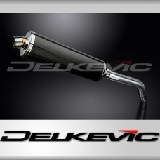 Triumph Tiger 800 ABS 2011-2018 450mm OVAL CARBON BSAU SILENCER EXHAUST KIT