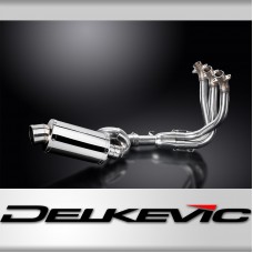 STREET TRIPLE 765RS 2017-2020 / DE-CAT SS70 OVAL 225mm (9 inch) SILENCER 3 into 1 COMPLETE SYSTEM 30