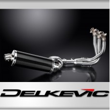 STREET TRIPLE 765RS 2017-2020 / DE-CAT OVAL 350mm (14 inch) CARBON FIBRE SILENCER 3 into 1 COMPLETE 