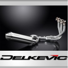 STREET TRIPLE 765RS 2017-2020 / DE-CAT TRI-OVAL 320mm (13 inch) RH SILENCER 3 into 1 COMPLETE SYSTEM