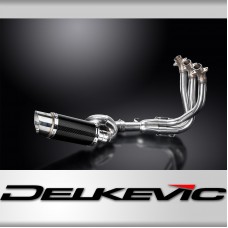 STREET TRIPLE 765RS 2017-2020 / DE-CAT MINI 200mm (8 inch) CARBON FIBRE ROUND SILENCER 3 into 1 COMP