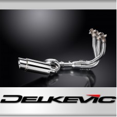 STREET TRIPLE 765RS 2017-2020 / DE-CAT MINI 200mm (8 inch) ROUND SILENCER 3 into 1 COMPLETE SYSTEM 3