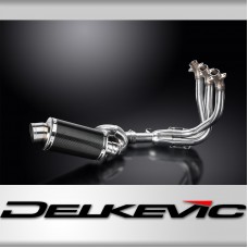 STREET TRIPLE 765RS 2017-2020 / DE-CAT DS70 OVAL 225mm (9 inch) CARBON FIBRE SILENCER 3 into 1 COMPL