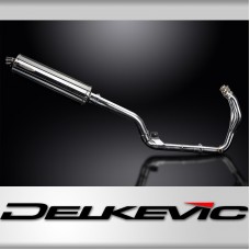 TRIUMPH TIGER 800 2010-19 EXHAUST SYSTEM 450MM STAINLESS OVAL SILENCER