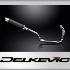 TRIUMPH TIGER 800 2010-19 EXHAUST SYSTEM 350MM ROUND CARBON SILENCER