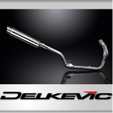 TRIUMPH TIGER 800 2010-19 EXHAUST SYSTEM 350MM ROUND STAINLESS SILENCER