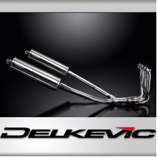 KAWASAKI ZZR1400 12-20 DECAT 4-2 EXHAUST 450mm STAINLESS OVAL BSAU SILENCERS
