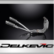 SUZUKI GSX1300R HAYABUSA 08-20 4-2 EXHAUST SYSTEM 200mm CARBON ROUND SILENCERS