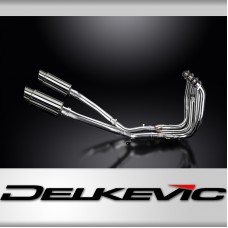 SUZUKI GSX1300R HAYABUSA 08-20 4-2 EXHAUST SYSTEM 200mm STAINLESS ROUND SILENCER