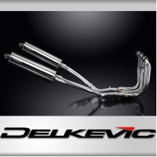 SUZUKI GSX1300R HAYABUSA 08-20 4-2 EXHAUST SYSTEM 450mm STAINLESS OVAL BSAU