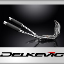 SUZUKI GSX1300R HAYABUSA 08-20 4-2 EXHAUST SYSTEM 350mm CARBON ROUND SILENCER BS